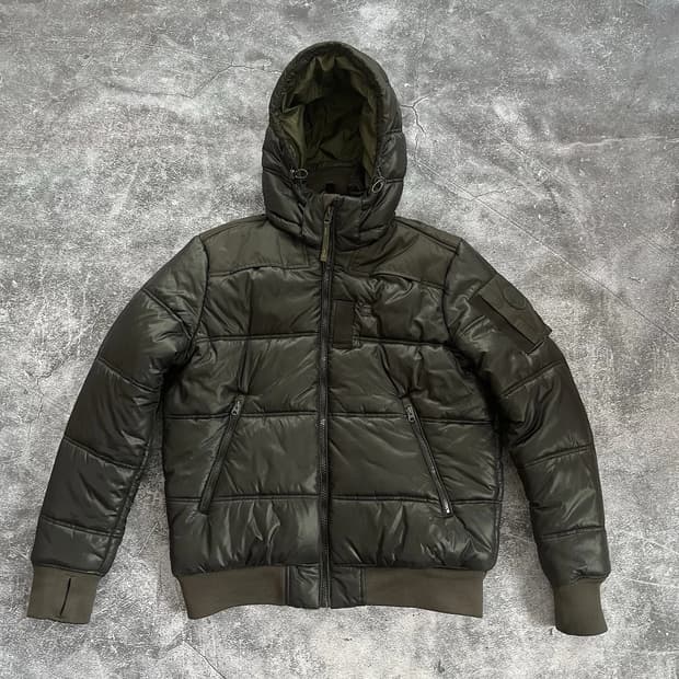 지스타 로우 휘슬러 후디드 봄버 패딩