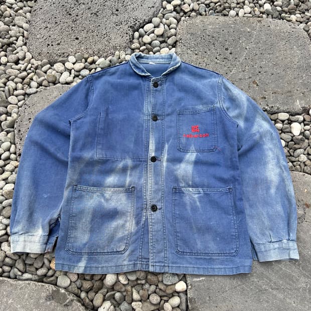 HARD WASHING SUN FADED OLD 프렌치워크자켓