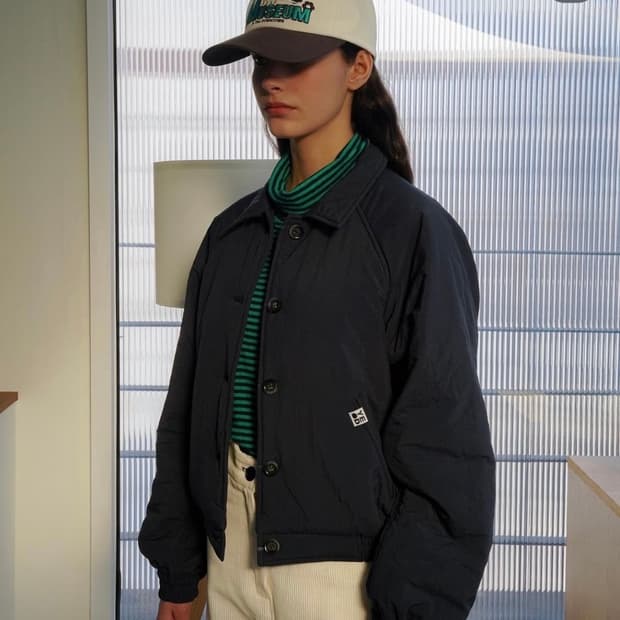 예디 아카이브 bomber padding jumper navy (구)