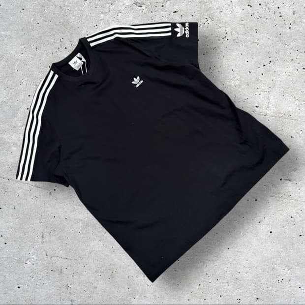 [2XL] 아디다스 파이어버드 삼선 반팔 티셔츠 블랙 B641