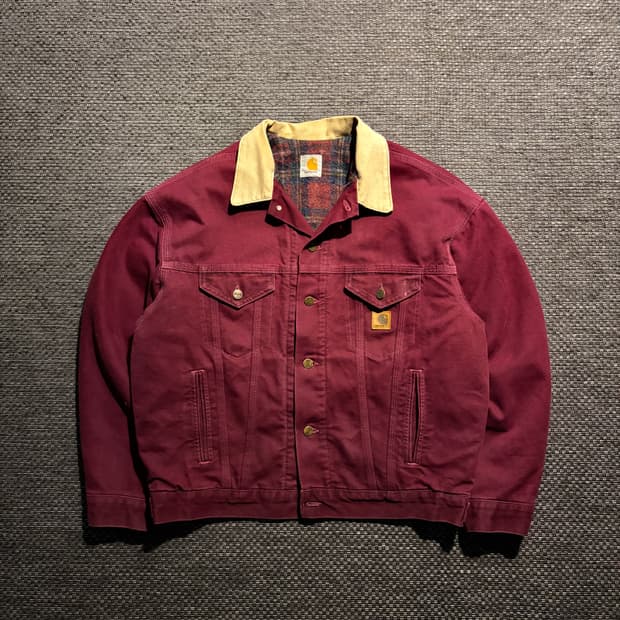 90s 칼하트 트러커 JB0946 WINE L USA🇺🇸