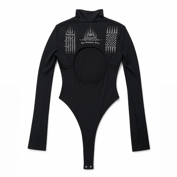Yantra Back Hole Bodysuit black 상품이미지1