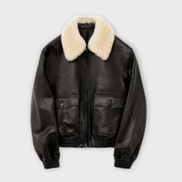 브라운야드 A-2 레더자켓 블랙(3)