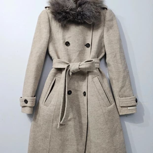한섬 미샤 폭스 퍼 코트 ~55반