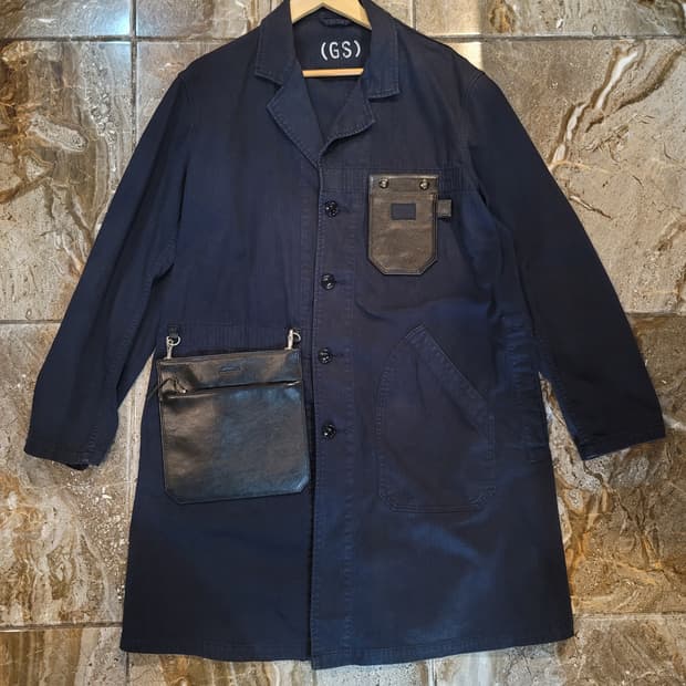Porter x beams 헤링본 코트 