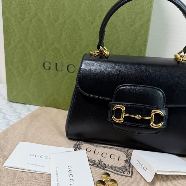 구찌 홀스빗 1955 탑핸들 스트랩 포함