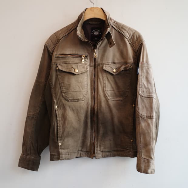 GERIDE 유틸리티 워싱 자켓