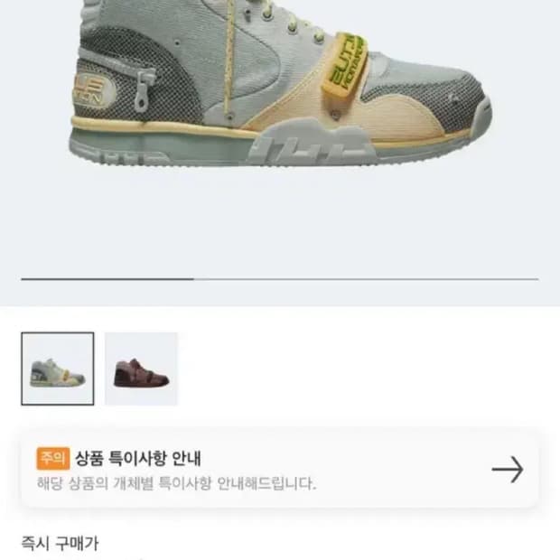 트래비스 스캇 에어 트레이너 1285