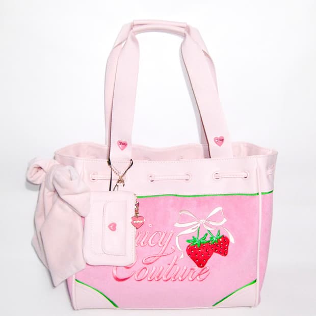 쥬시 꾸뛰르 스트로베리 핑크 데이드리머 토트백 + 핑크 카드 홀더