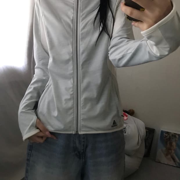 아디다스 뮤트그레이 핸드워머 집업