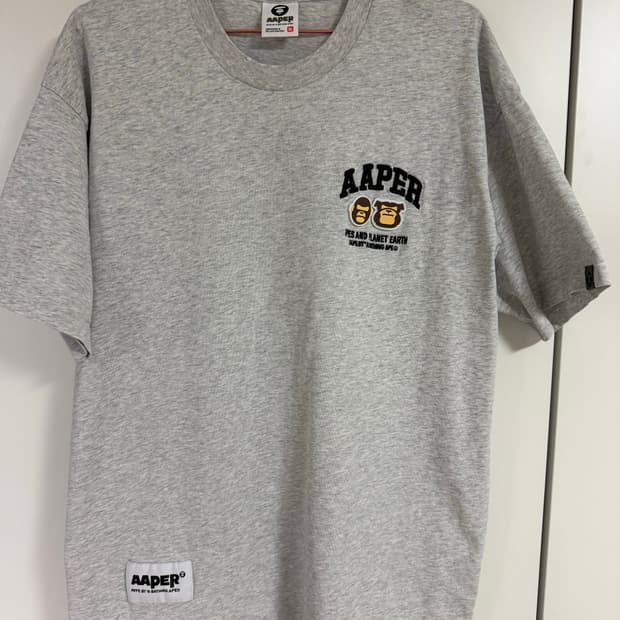AAPE 반팔티 그레이 XL