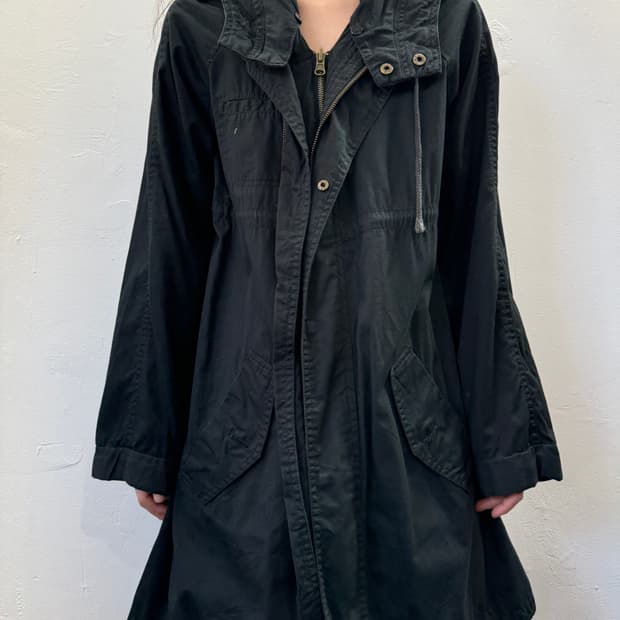 earth music&ecology cotton hood jacket