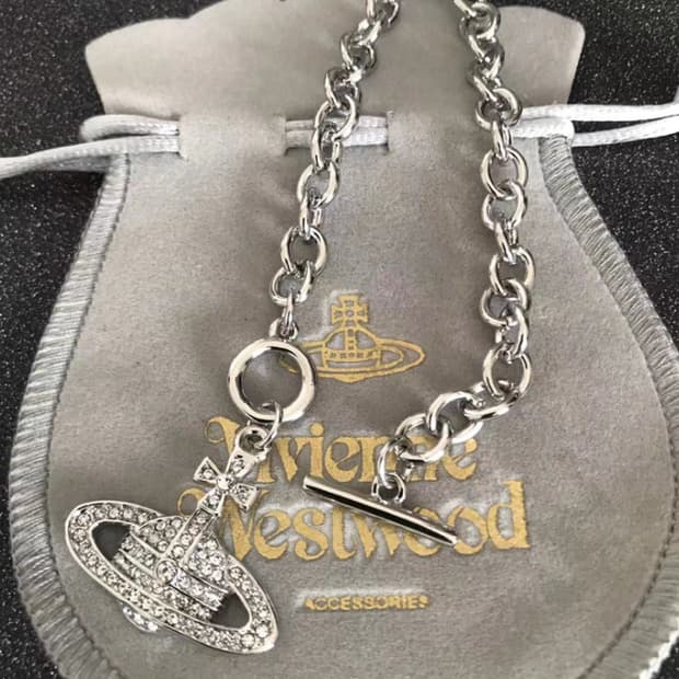 비비안 웨스트우드 아카이브 체인 크리스탈 orb 브레이슬릿 팔찌