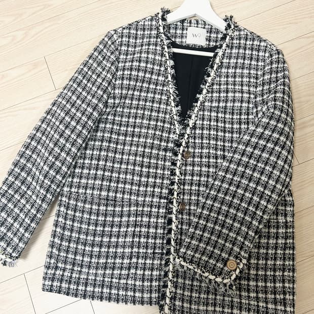 더블유나인 W9 트위드 자켓 가디건
