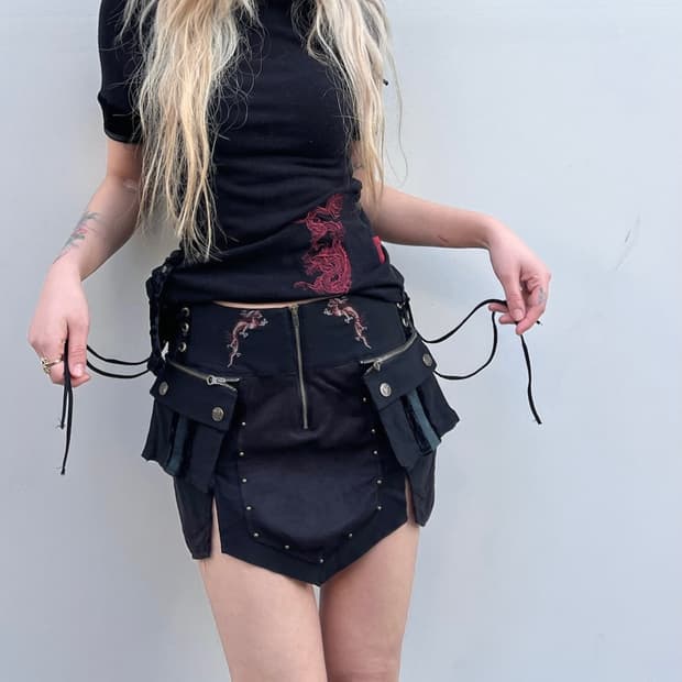 오즈온 오리엔탈 포켓 디테일 스커트