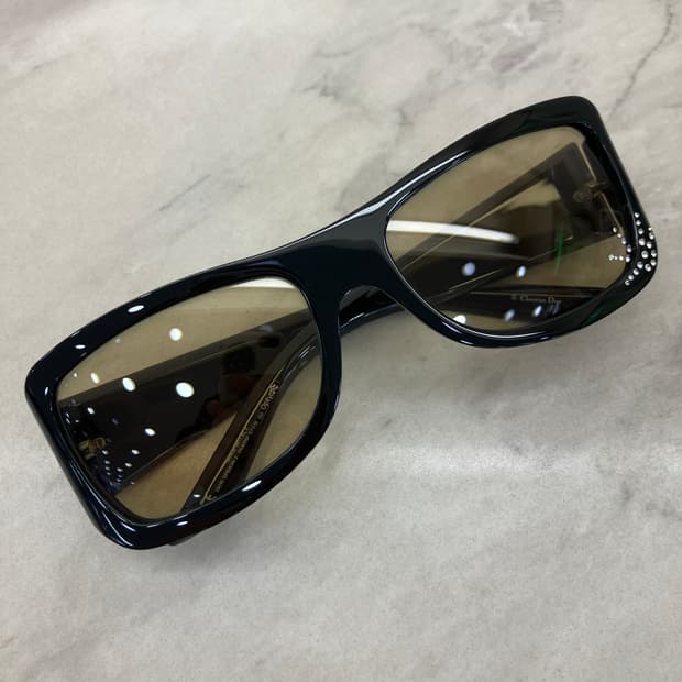 디올 Dior 크리스탈 블랙 스퀘어 선글라스