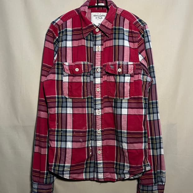 아베크롬비 빈티지 체커 포켓 셔츠 처분 