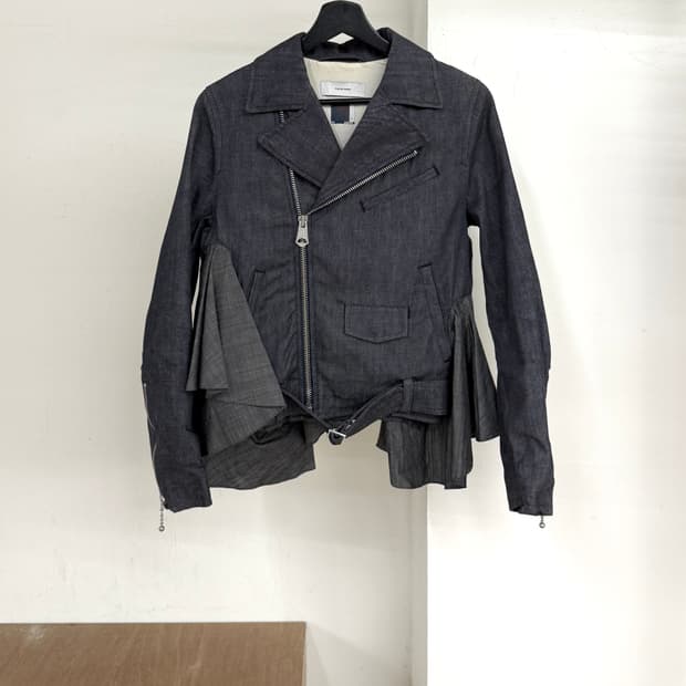 파세타즘 데님 러플 자켓 