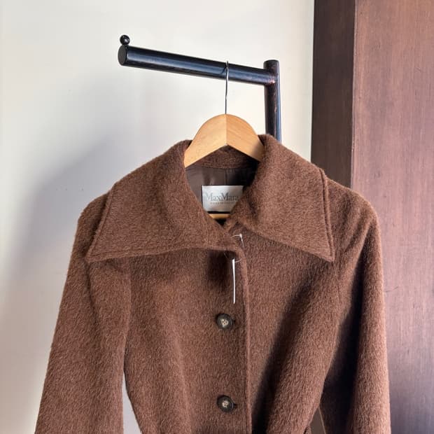 15389 - 막스마라 벨티드 울 코트 (울 98%)