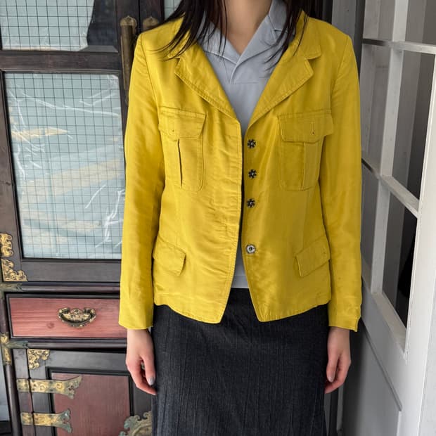 드리스 반 노튼 실크 블레이저