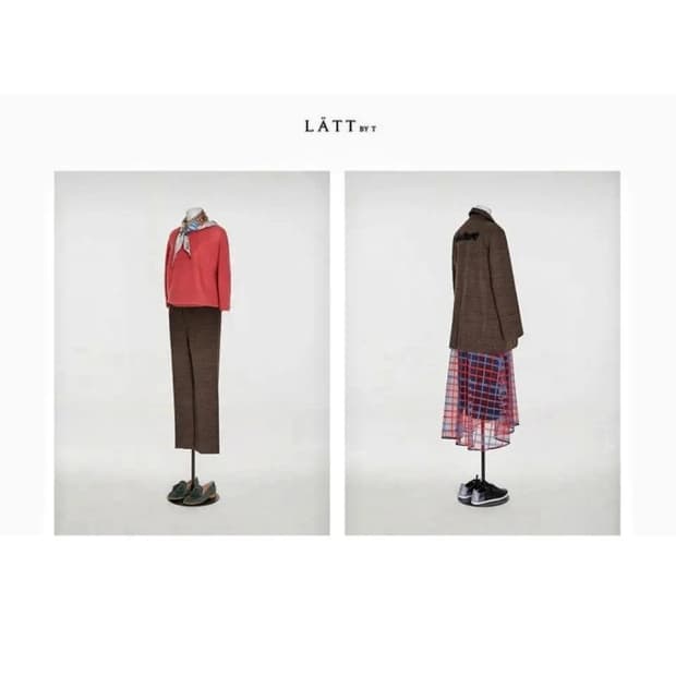 래트바이티 시스루 패널 레이어드 스커트