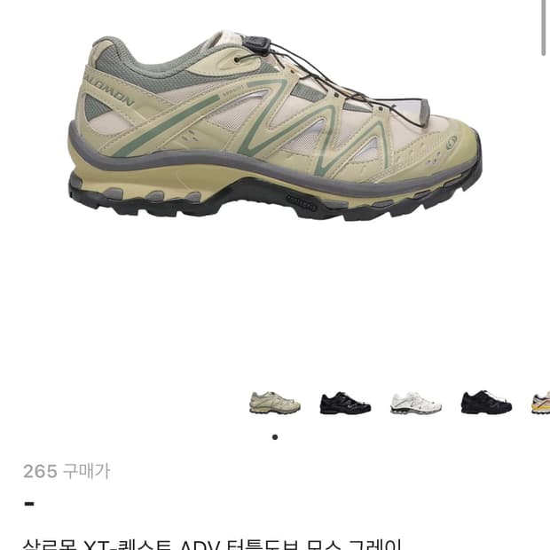 살로몬 XT-퀘스트 ADV 터틀도브 모스 그레이 265