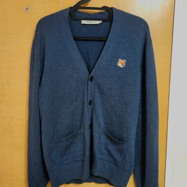 100%정품 메종키츠네 가디건 네이비 M