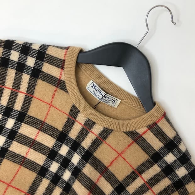 Burberry 버버리 베이지 노바체크 울 니트