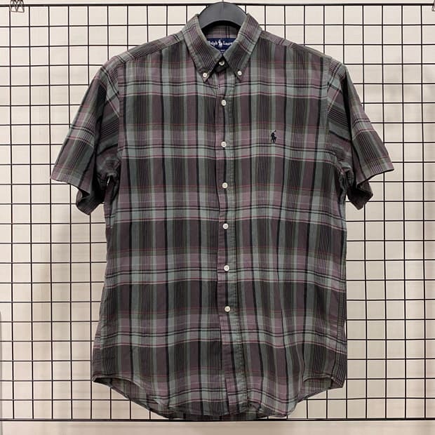 폴로 랄프로렌 체크 반팔 셔츠