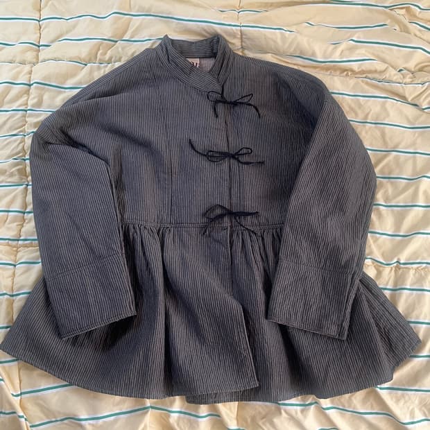 차이나 리본 타이 퀼팅 탑