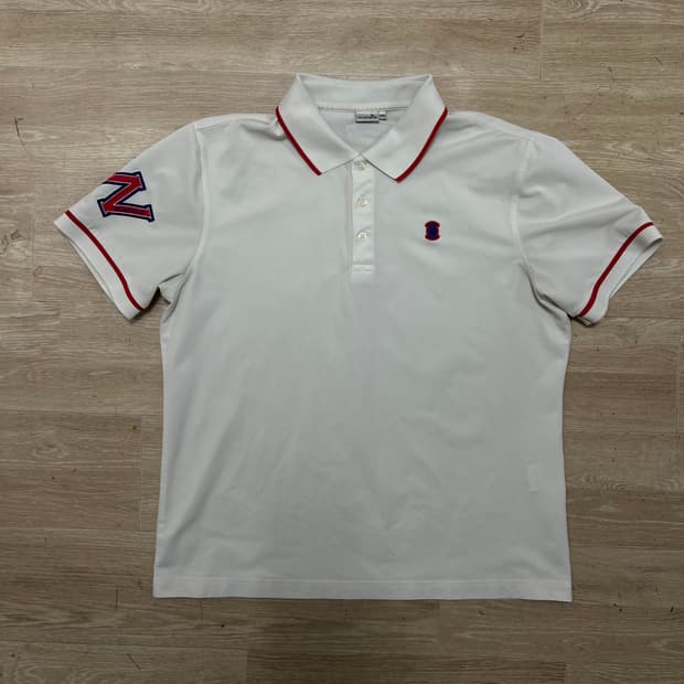 와이드앵글 여성 골프웨어 자수 반팔 PK 카라티 [화이트] XL/105