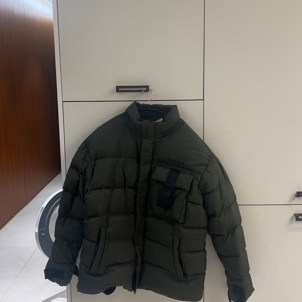 아디다스 카키 패딩 XXL