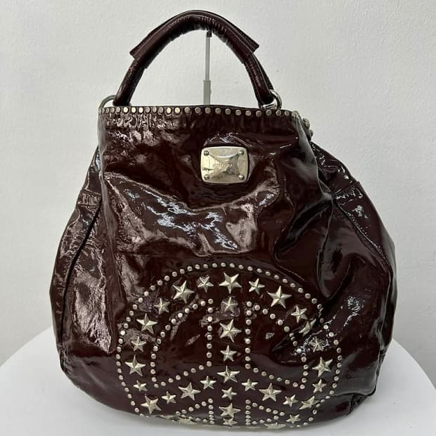 지미추 별 스타 스터드 페이던트 쇼퍼 호보 토트백