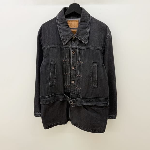 소시오츠키 롱 흑청 데님 자켓