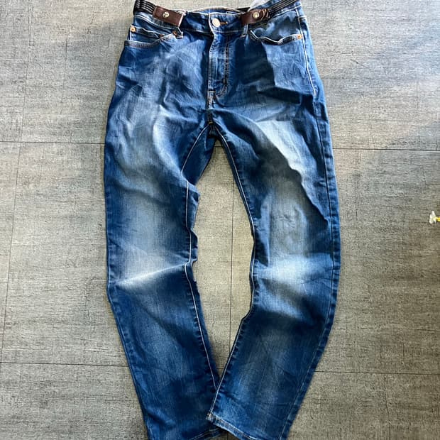 Americaneagle 핀터깔y2k 보헤미안긱시크 벨트디테일 데님팬츠