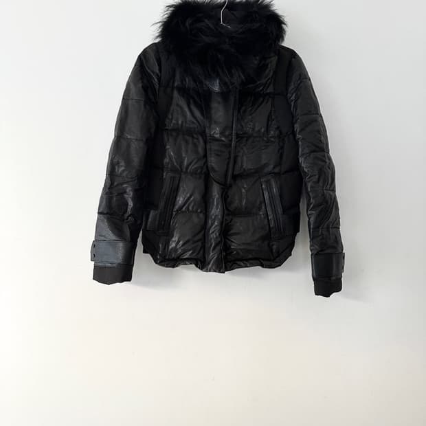 VOV gothic leather padded jacket / black