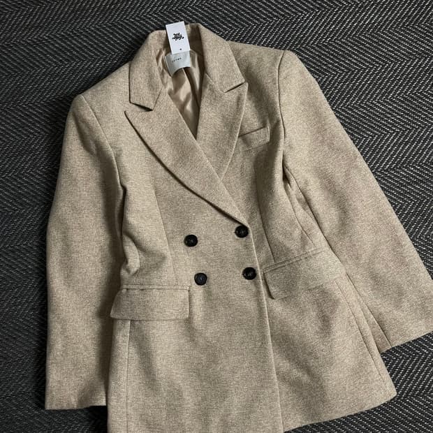 빈티지 우먼스 울 더블 하프 코트y 3250