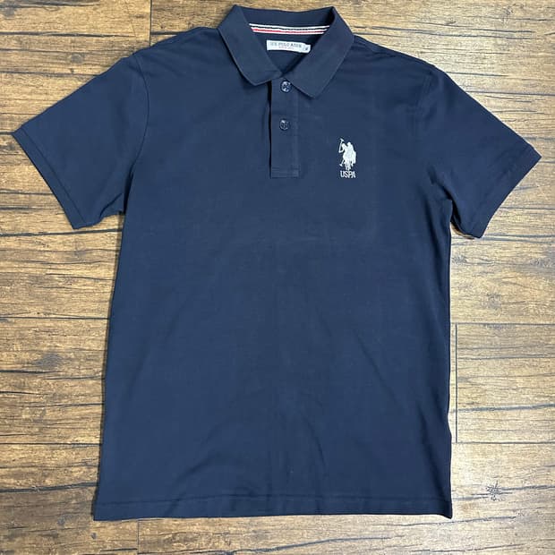 US폴로협회(U.S. POLO ASSN.) 네이비 로고 반팔 카라티