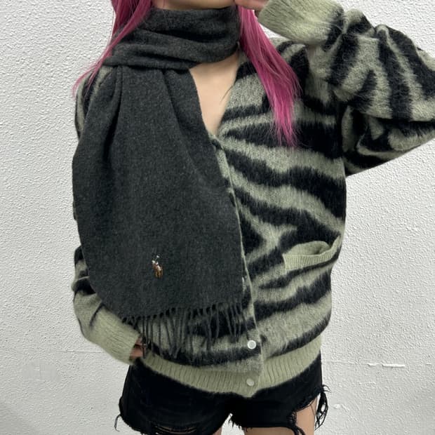 폴로 랄프로렌 옥스포드 그레이 램스울 머플러