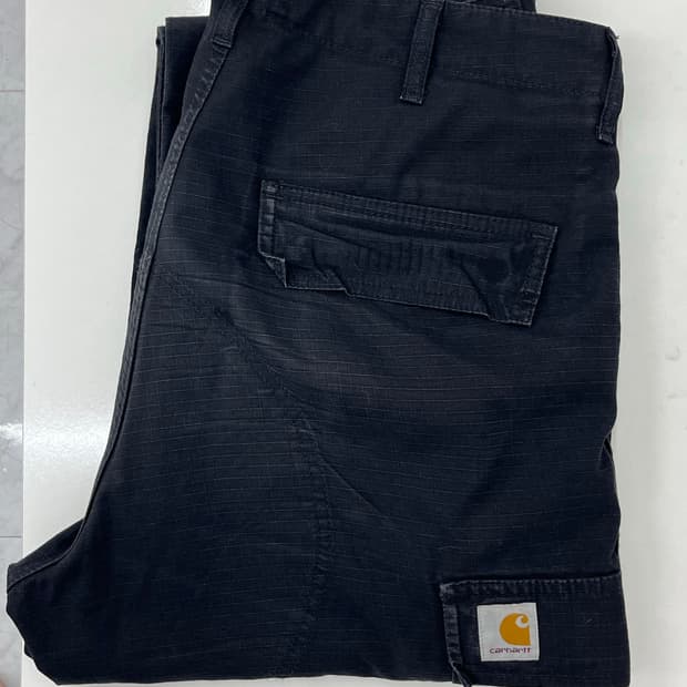 칼하트wip 레귤러 카고 팬츠 블랙 32x32