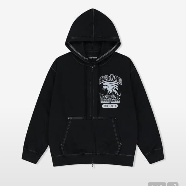 예스아이씨 Single Stitch Hoodie Black (M)