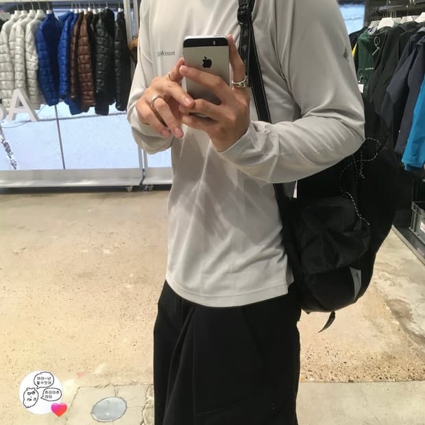 몽벨 쿨 후디 다크 라이트 그레이