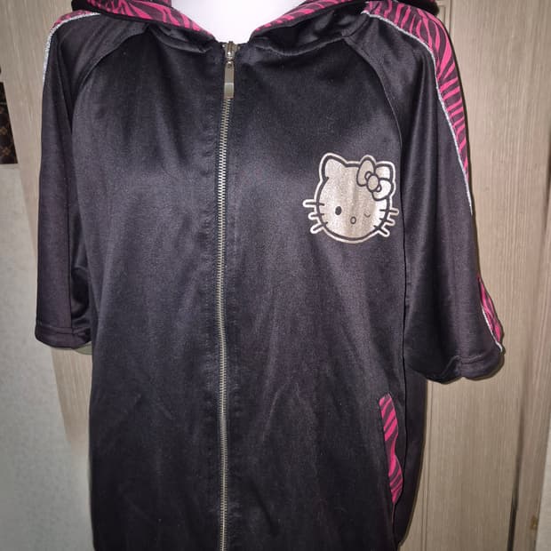 갸루펑크 걀펑 헬로키티 반팔 후드집업