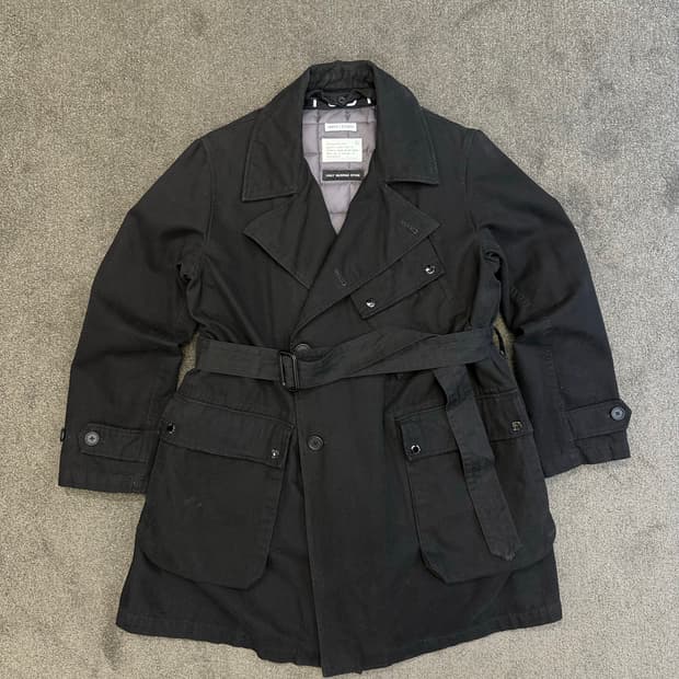 Thisisneverthat 컴뱃 트렌치 코트 블랙 L