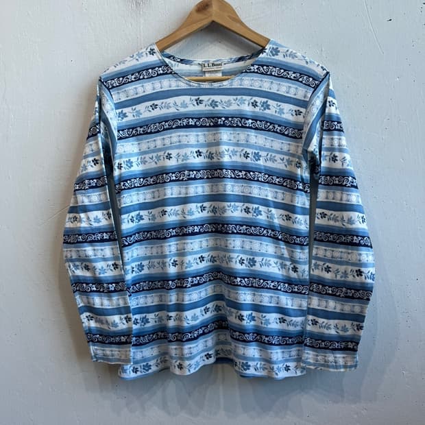 90s 엘엘빈 플라워 롱슬리브 Made in USA