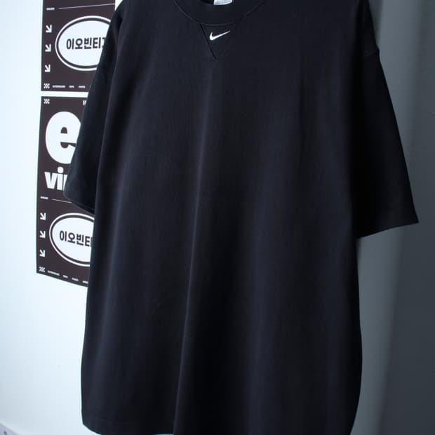 (2XL-3XL) 나이키 반팔 티셔츠 빅사이즈 스웻 블랙-H32152