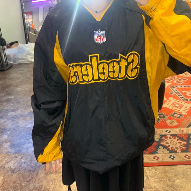 리복 NFL 웜업 바람막이
