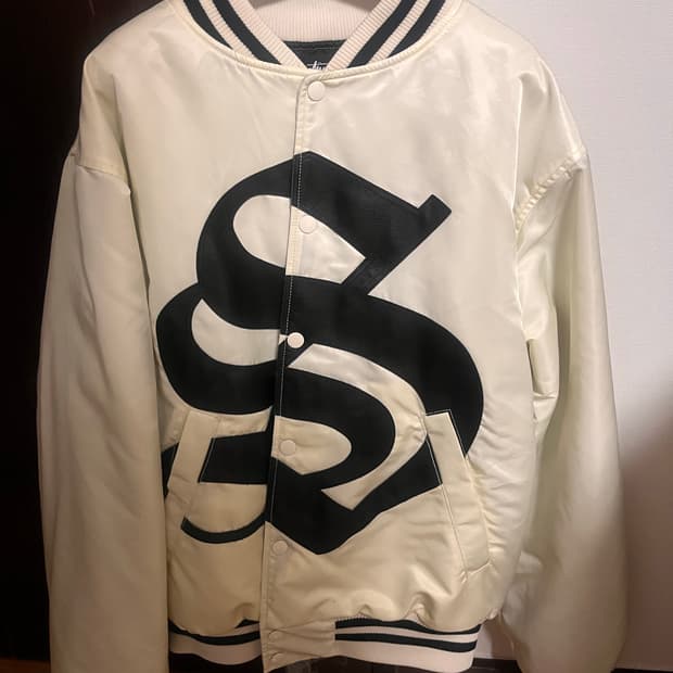스투시 스타디움 자켓 Stussy SGothic S Bone M size