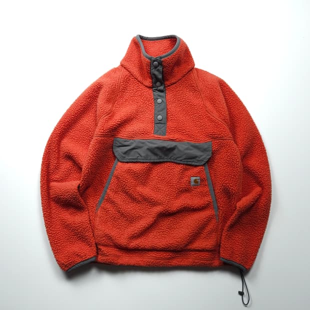 칼하트 릴렉스드 풀오버 버튼 쉐르파 자켓  (XS)