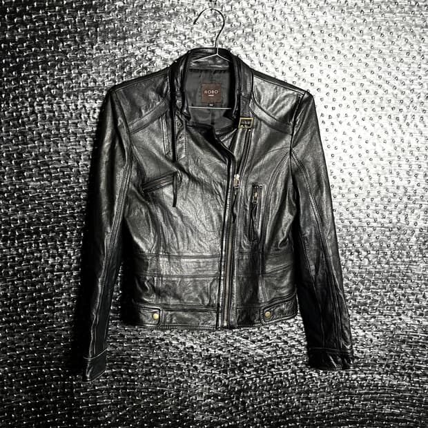 Robo 양가죽 바이커 자켓